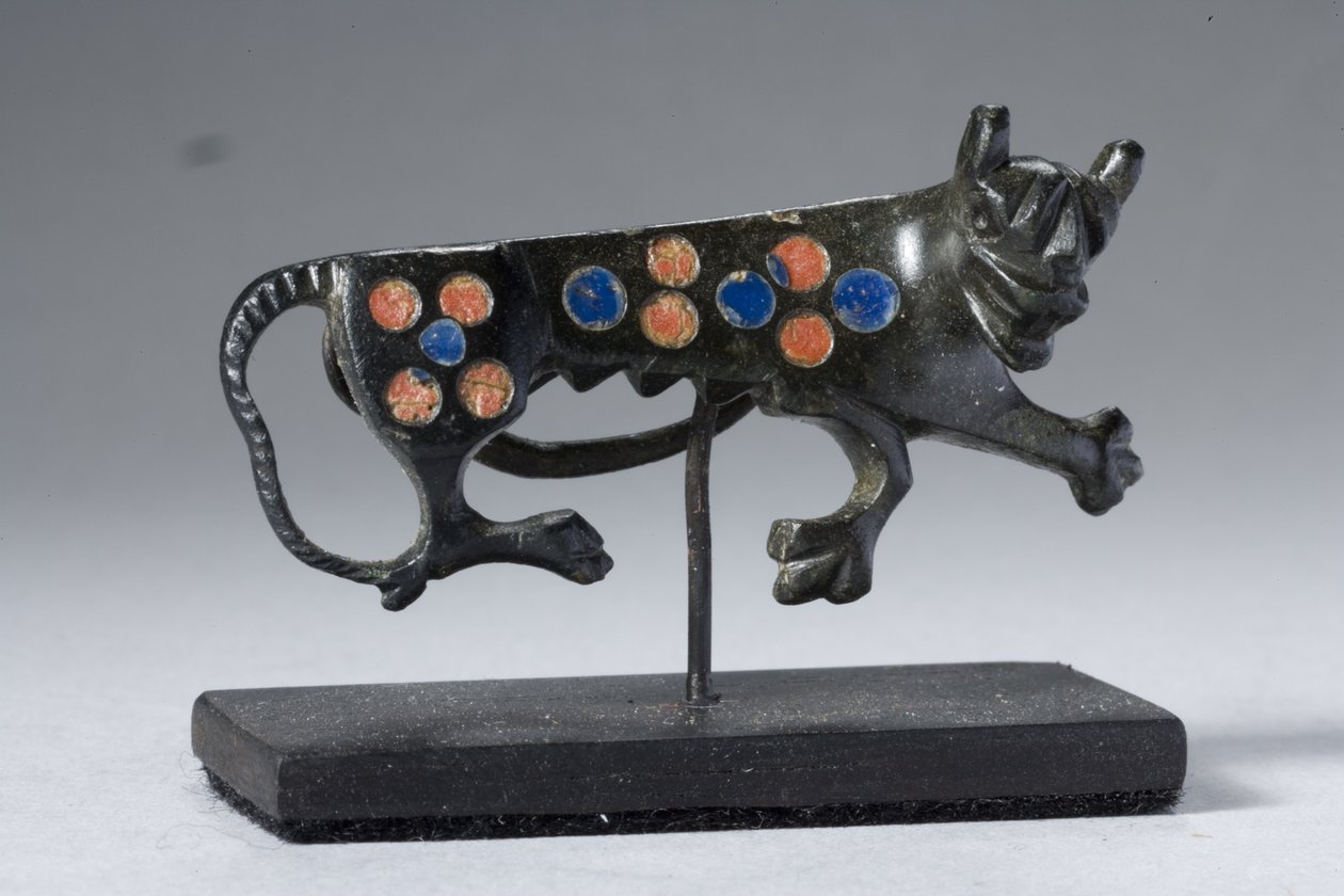 Dişi bir Panterin fibula, MS 2.-3. yüzyıl (emaye kakmalı bronz) by Gallo Roman