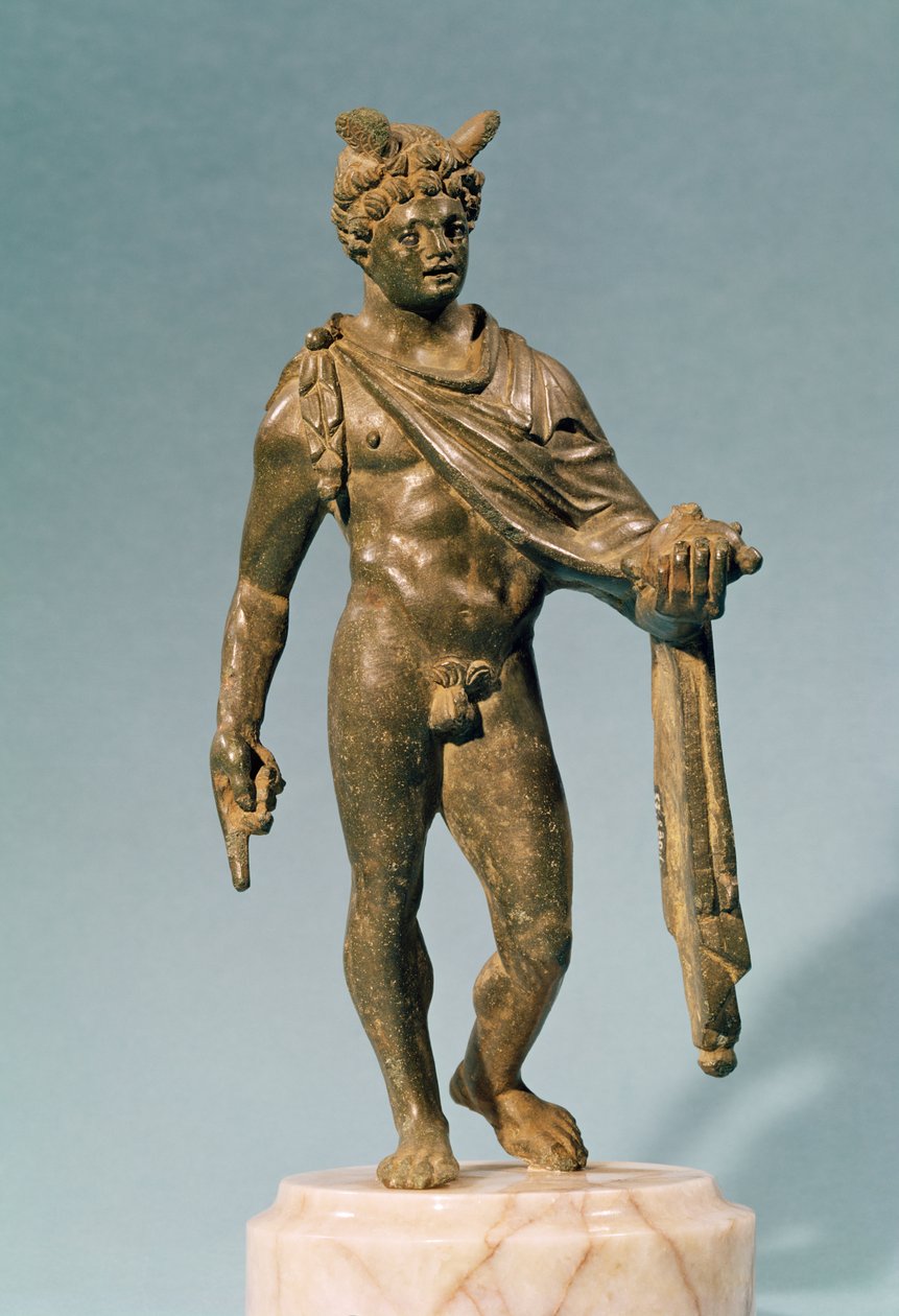 Puy-de-Domes'tan Merkür Heykelciği, 1.-2. yüzyıl (bronz) by Gallo Roman