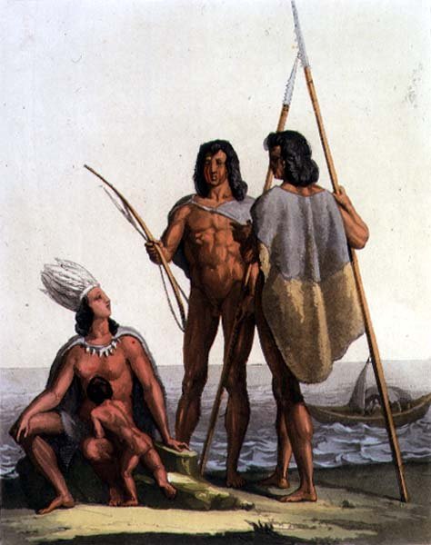 Kızılderili Balıkçılar (renkli taş) by Gallo Gallina