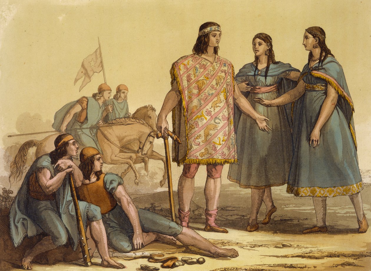 Araucani kabilesinin yerlileri, Arjantin, Le Costume Ancien et Moderne