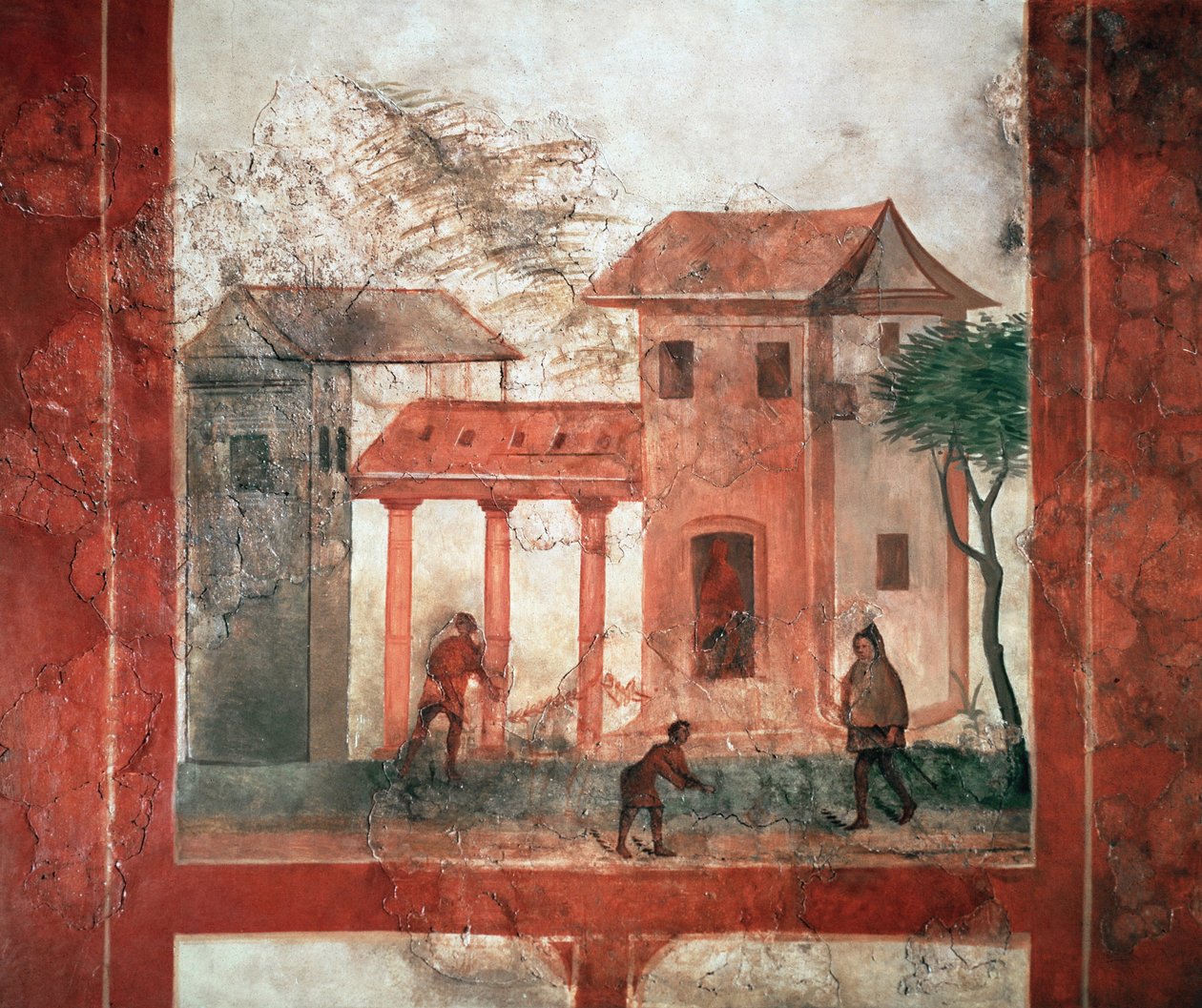 Rustik villa (fresk, yaklaşık 200) by Gallo Roman