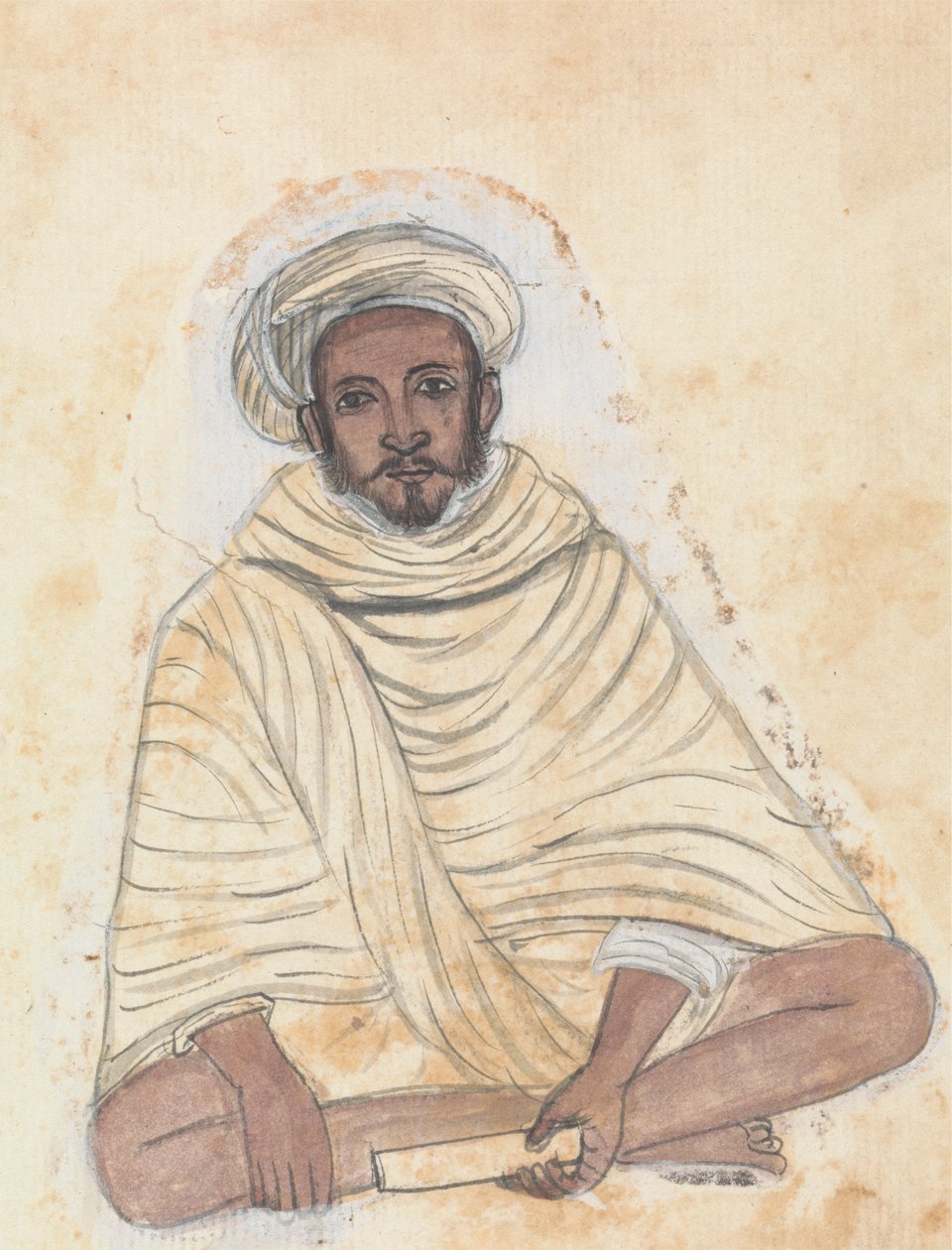 Parşömen tutan bir adam by Gangaram Chintaman Tambat