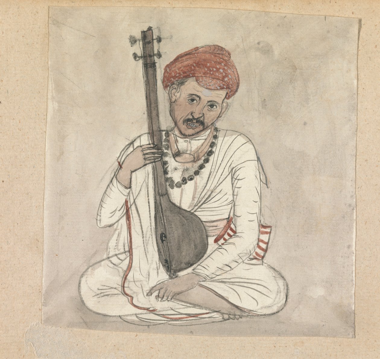 Yaylı Enstrümanlı Adam by Gangaram Chintaman Tambat