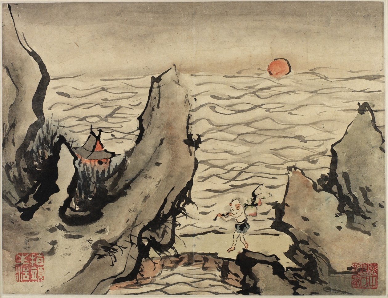 Parmak Boyama, on kişilik bir albümden, 1684 by Gao Qipei