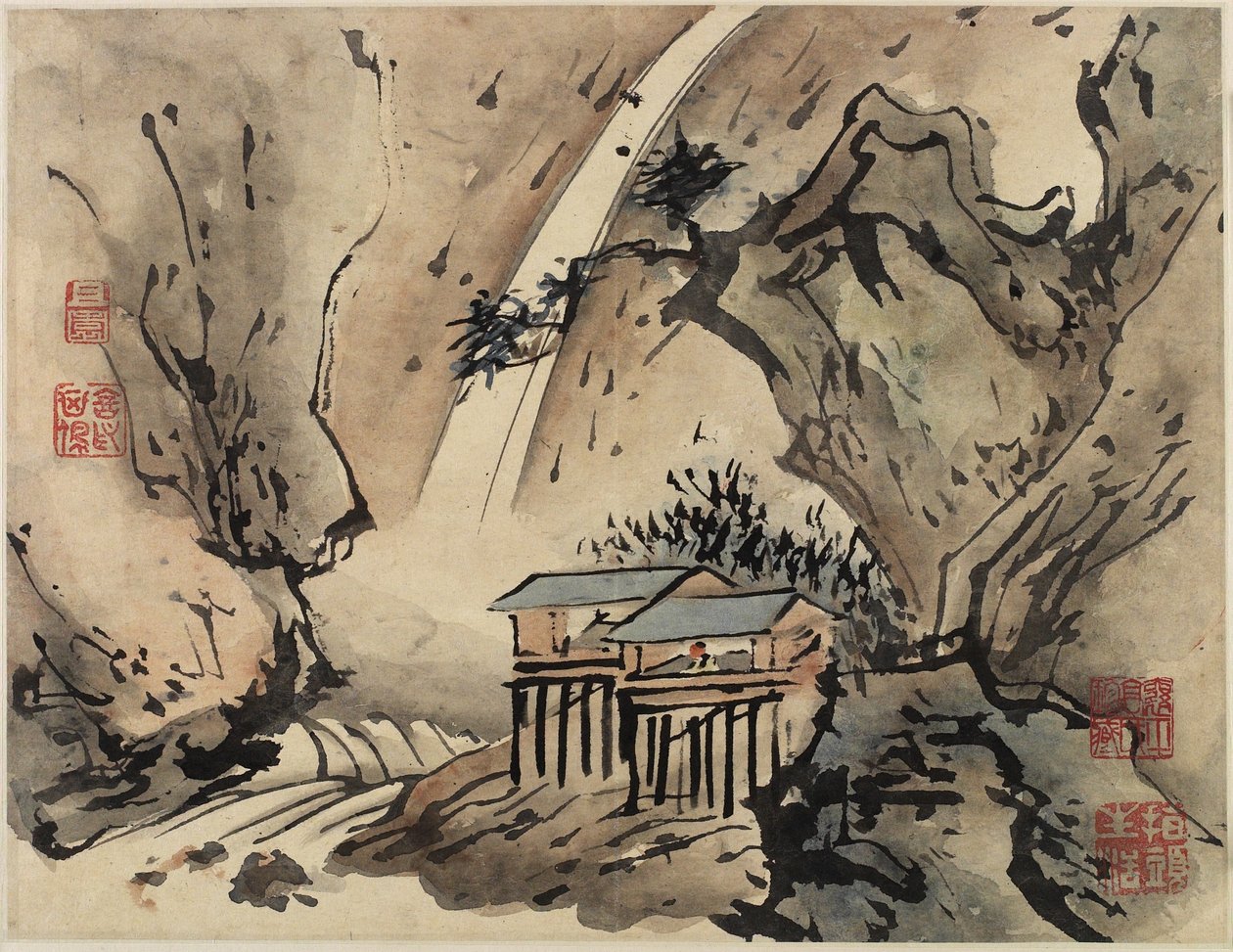 Parmak Boyama, on kişilik bir albümden, 1684 by Gao Qipei