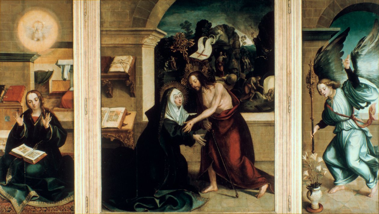 İsa'nın Bakire'ye Görünüşü, 1531. by Garcia Fernandes