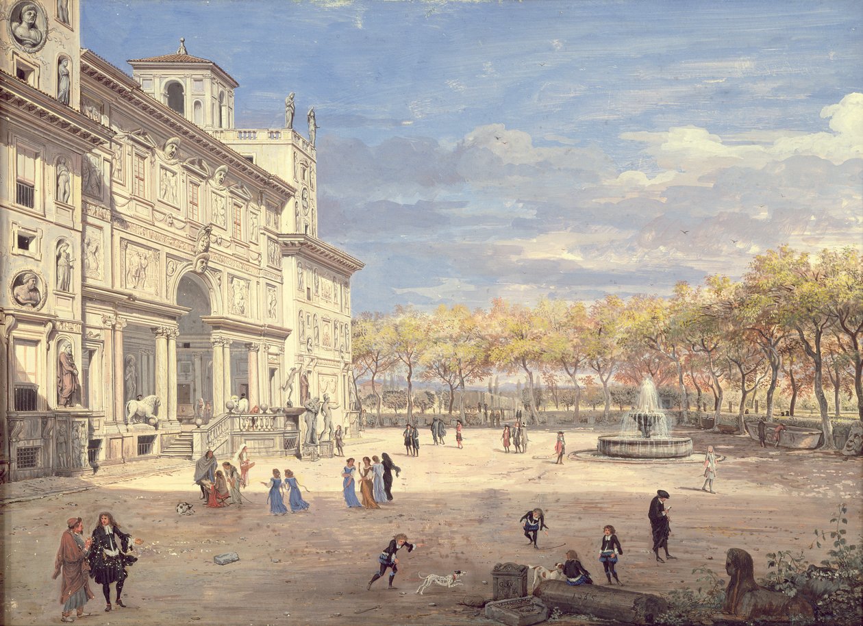 Villa Medici, Roma, 1685 by Gaspar van Wittel