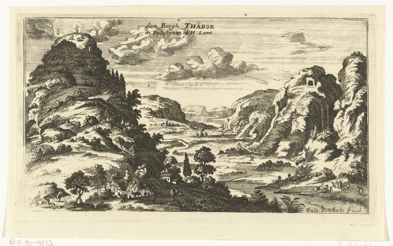 Tabor Dağı'nın Görünümü ve Orta Doğu'nun Mesih Topografik Görüntülerinin Başkalaşımı (dizi başlığı) by Gaspar Bouttats