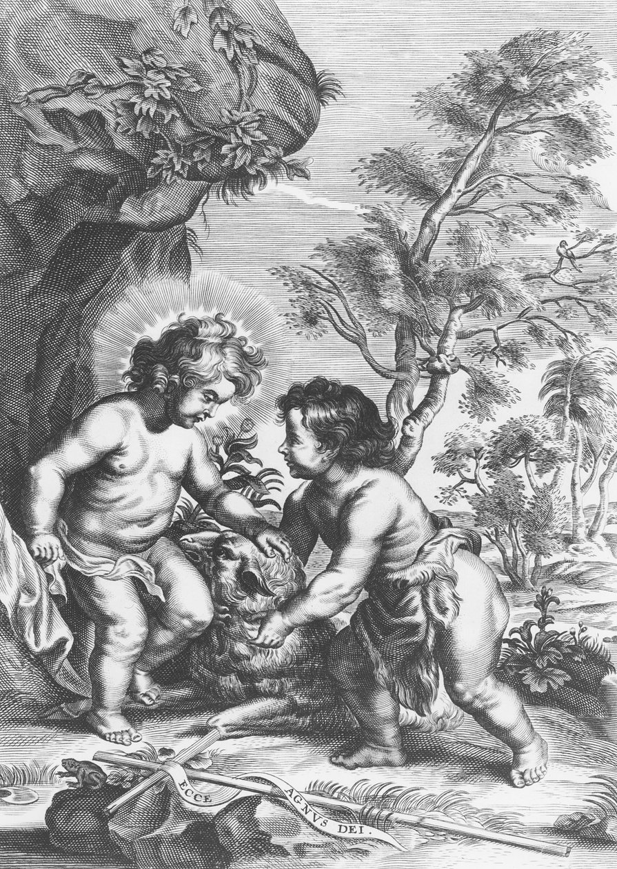 Mesih ve Vaftizci Yahya by Gaspar Huberti
