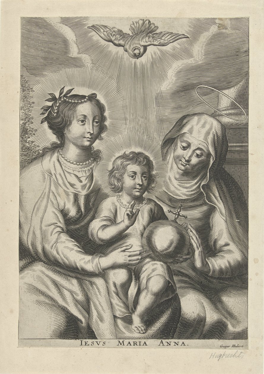 Anna üçlü Iesus Maria Anna (nesne üzerindeki başlık) by Gaspar Huybrechts