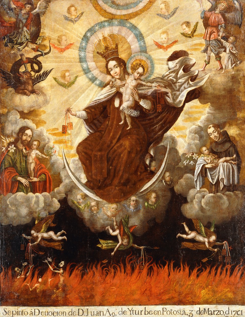 Karmelitlerin Bakiresi, 1761 by Gaspar Miguel de Berrio