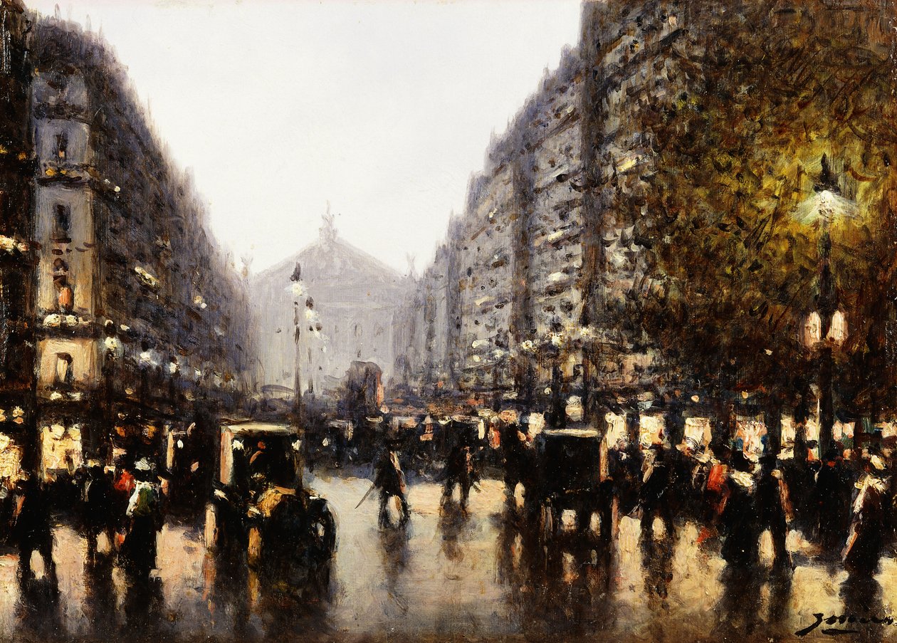 Bir Sokak Manzarası, Paris by Gaspar Miro Lleo