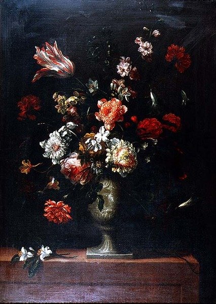 Taş Vazoda Çiçeklerin Natürmortu by Gaspar Pieter II Verbruggen