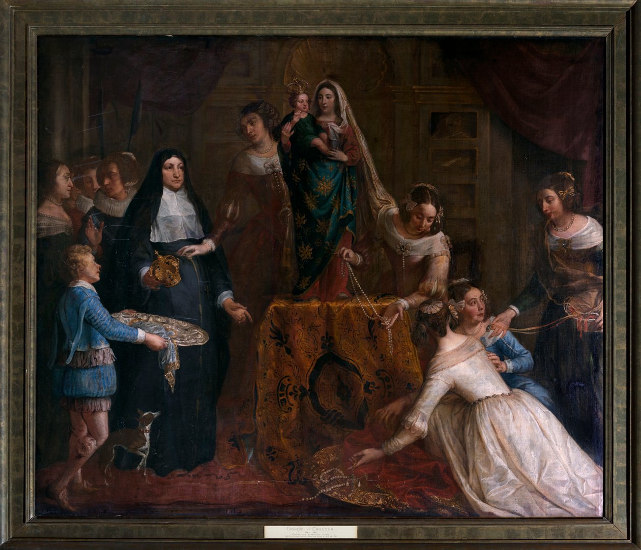 Mücevherlerini Halle'deki St. Martin Bazilikası'na veren İspanya Arşidüşes Isabella by Gaspar De Crayer
