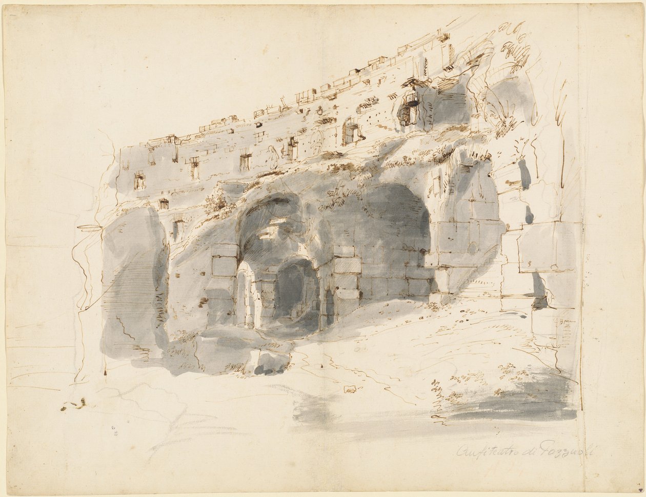 Eski Bir Amfitiyatronun Kalıntıları by Gaspar van Wittel