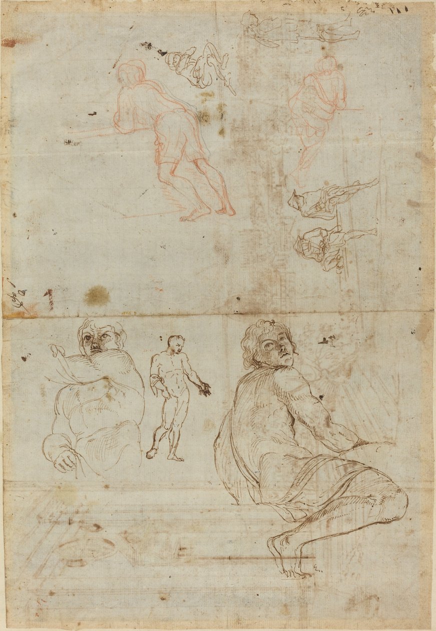 Farnese Sarayından ve Yaşamdan Figürler by Gaspar van Wittel after Annibale Carracci