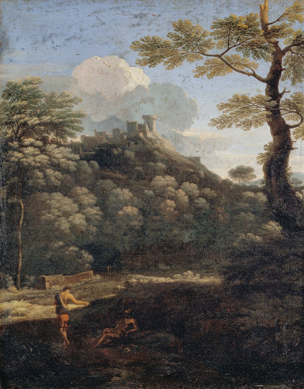 Ormanda Bir Kale by Gaspard Poussin Dughet