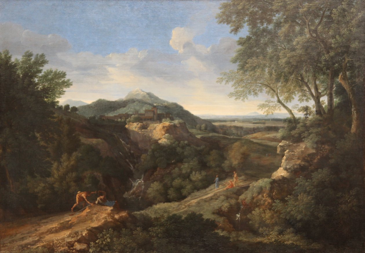 Roma dağlık manzara by Gaspard Dughet