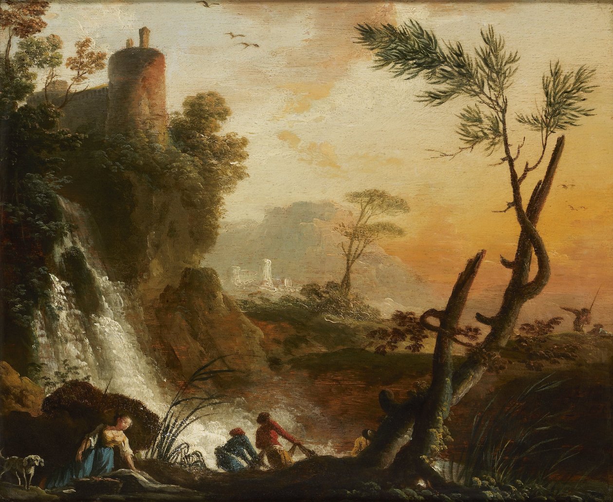Kalıntılar ile manzara by Gaspard Jean Lacroix