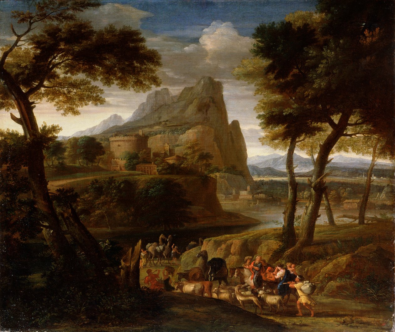 Karavan ile manzara, 17. yüzyıl by Gaspard Dughet