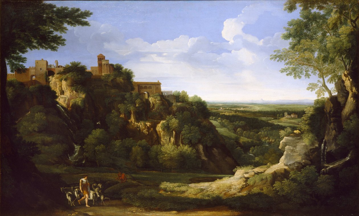 Uzakta Roma ile Tivoli manzarası, 1650
