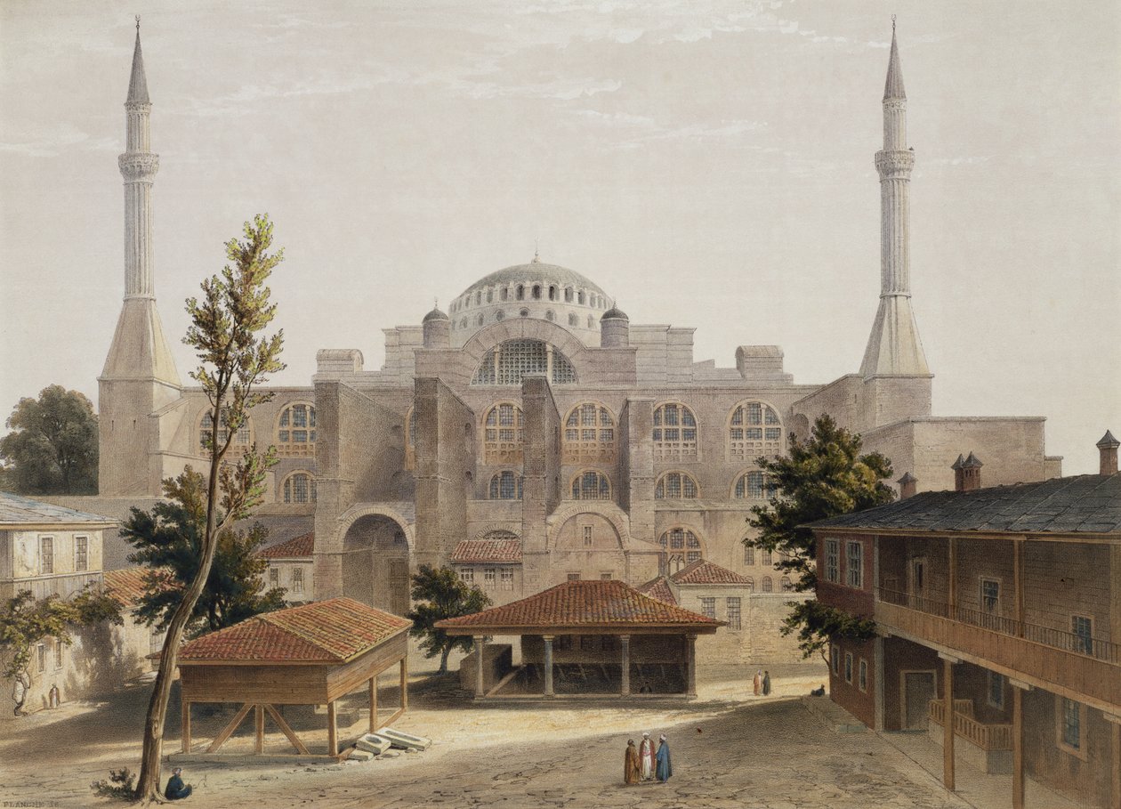Ayasofya, Konstantinopolis, pub. 1852 by Gaspard Fossati