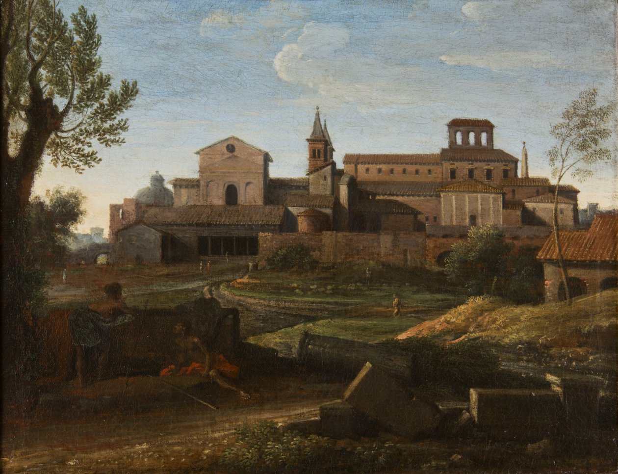 Laterano'daki Saint Giovanni manzaralı İtalyan Manzarası, c.1672-75 (tuval üzerine yağlı boya) by Gaspard Poussin Dughet