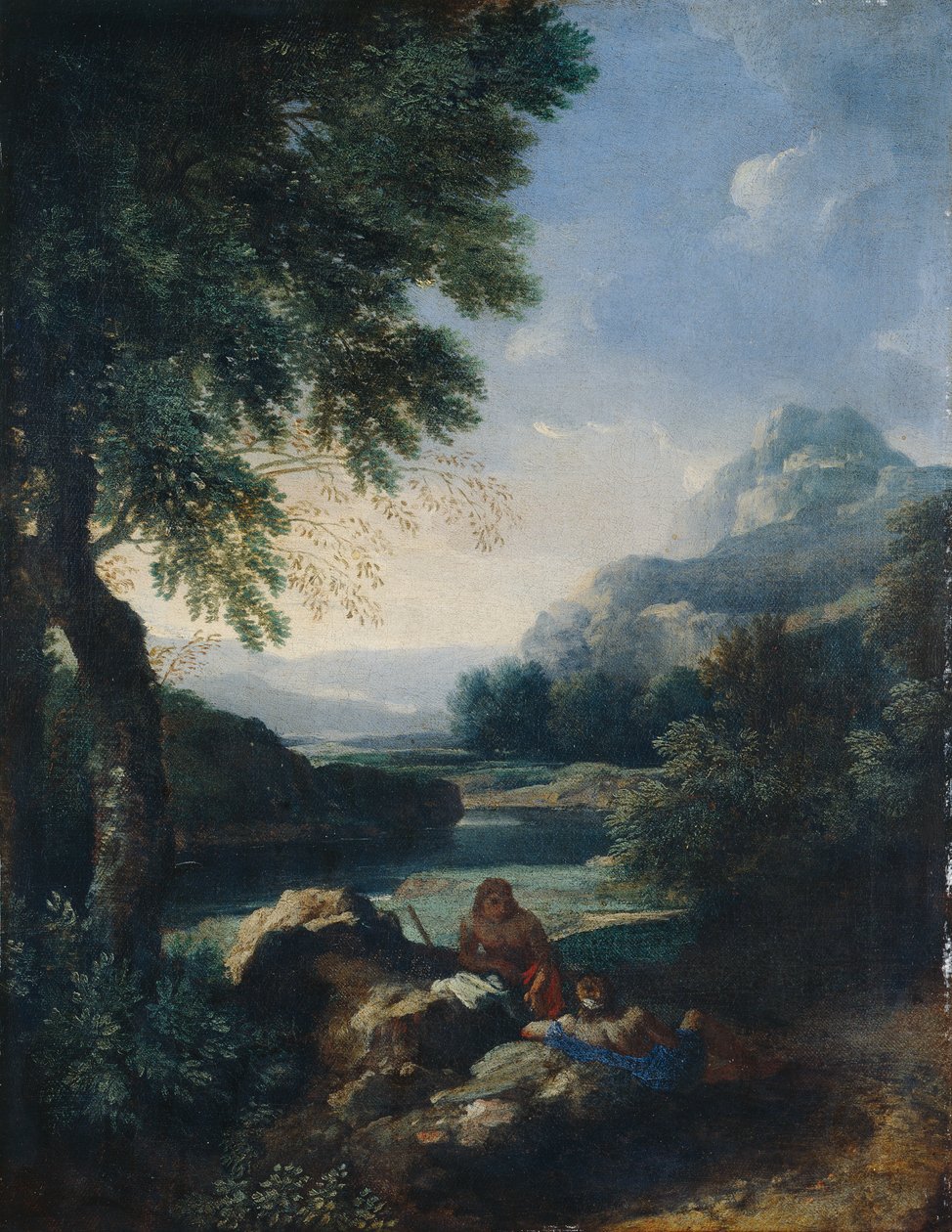 Çobanlar ile Manzara, 1660 dolayları (tuval üzerine yağlı boya) by Gaspard Poussin Dughet