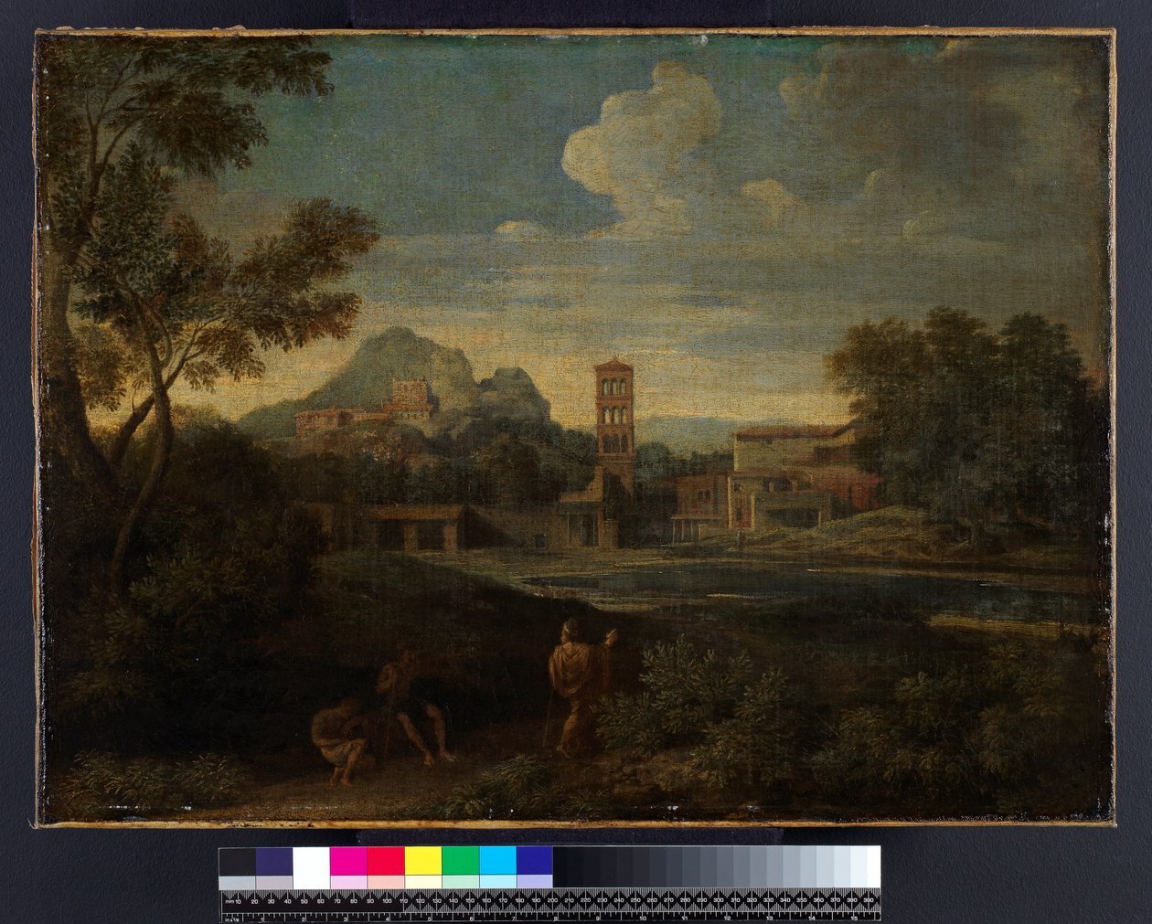 1675 öncesi figürlü manzara by Gaspard Poussin Dughet