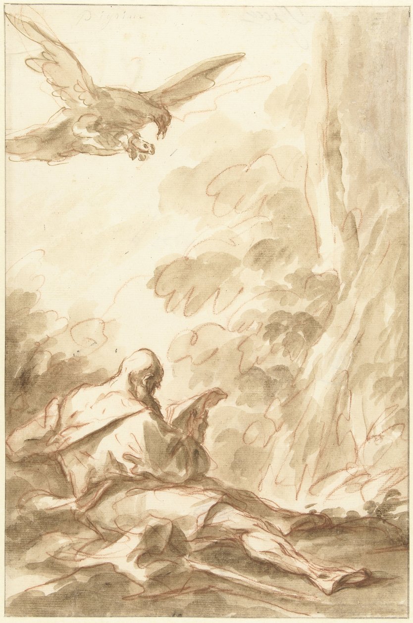 İlyas kuzgunlar tarafından besleniyor by Gasparo Diziani (attributed to)