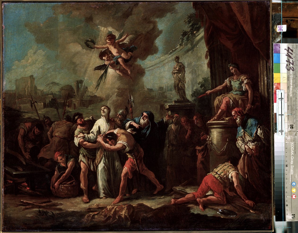 ""Le şehite de saint Laurent de Roma"" (Saint Lawrence'ın Şehitliği) Gaspare Diziani (1689-1767) Tablosu 18. yüzyıl Hermitage Müzesi, Sankt Petersburg (Saint-Petersbourg) by Gasparo Diziani