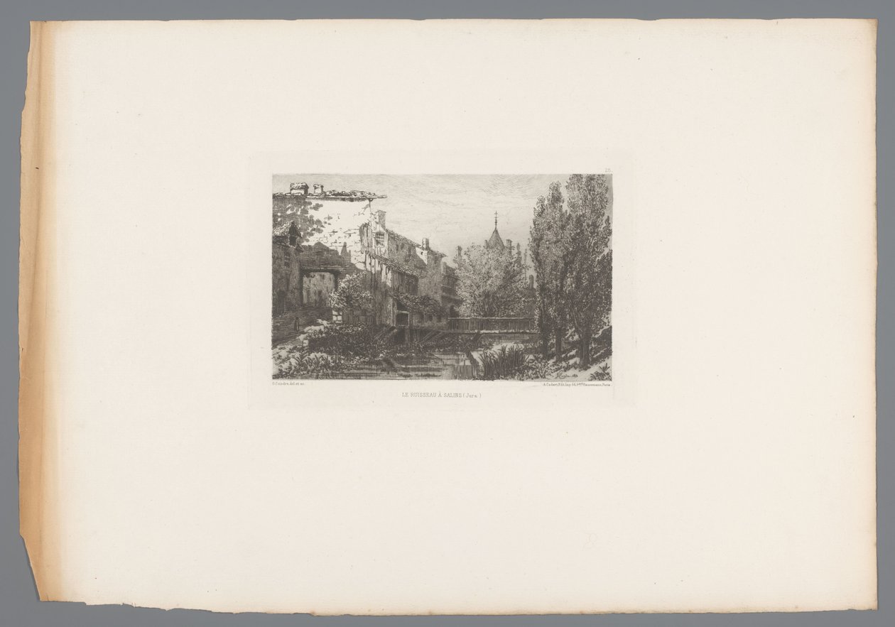 Salins yakınlarındaki bir derenin görünümü Le ruisseau à Salins (nesne üzerindeki başlık) 1875