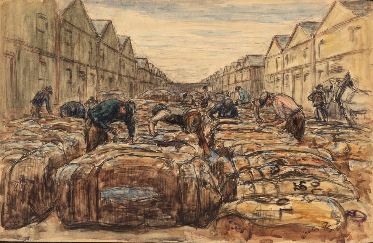 Pamuk rıhtımları. Le Havre Limanı. by Gaston Prunier