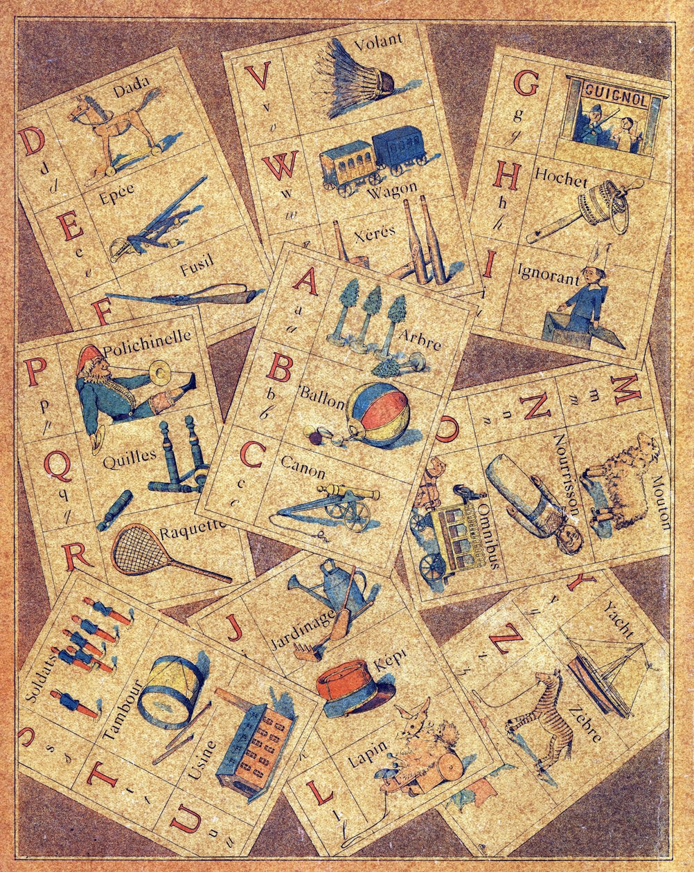 ABC des joujoux veya Alphabet des petits'in 4. kapağı by Gaston Quenioux