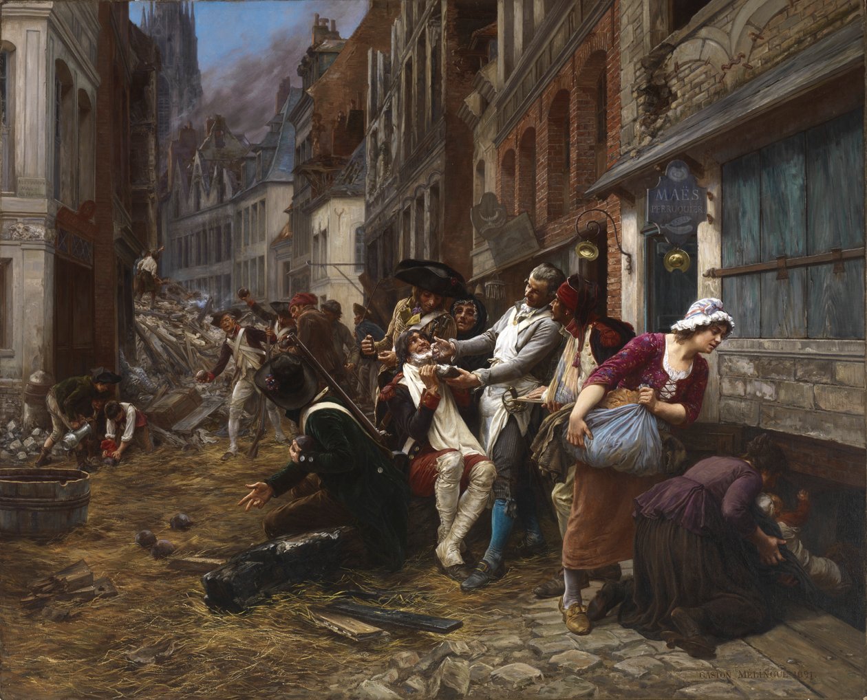 Lille Kuşatması bölümü, 1792, 1891. by Gaston Theodore Melingue