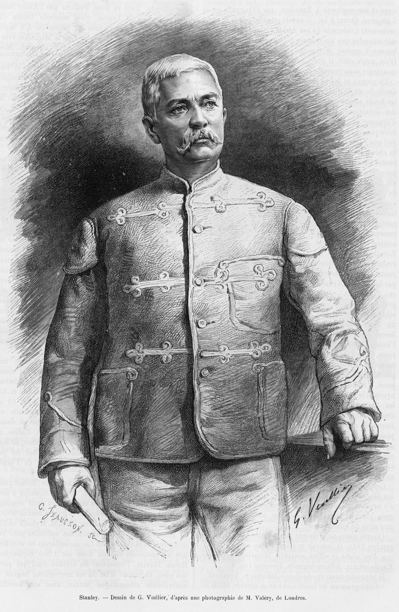 Henry Morton Stanley (doğum John Rowlands 1841-1904) gazeteci ve kaşif portresi. Afrika