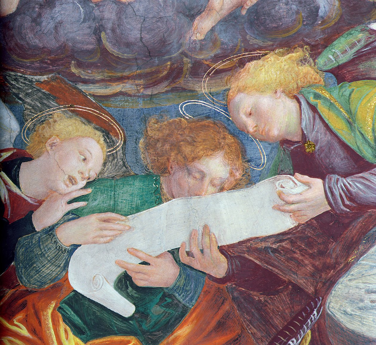Melekler Konseri, 1534-36 (detay) (bkz. 175762) by Gaudenzio Ferrari