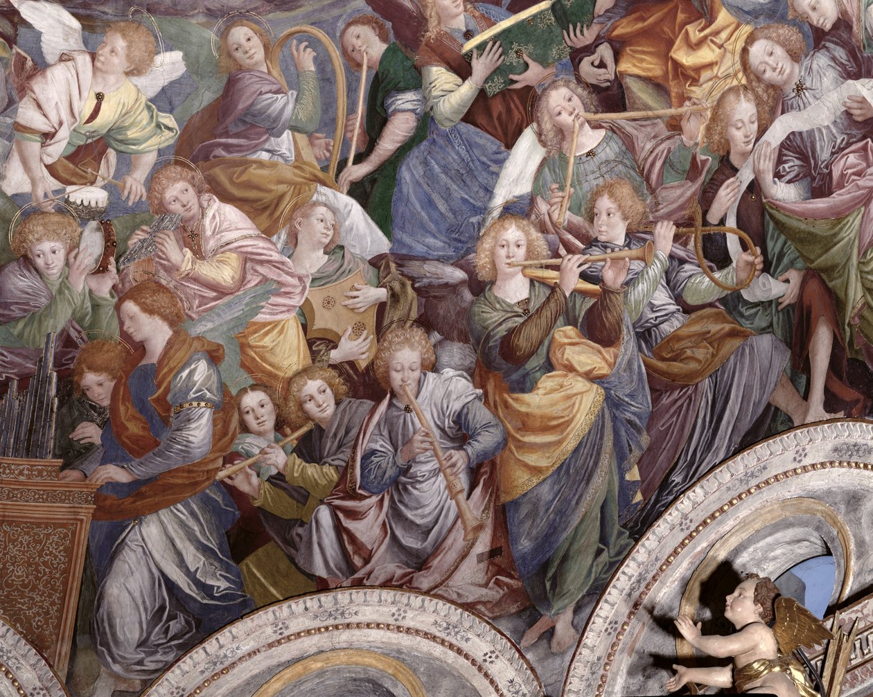 Melekler Konseri, 1534-36 (detay) (bkz. 175762) by Gaudenzio Ferrari