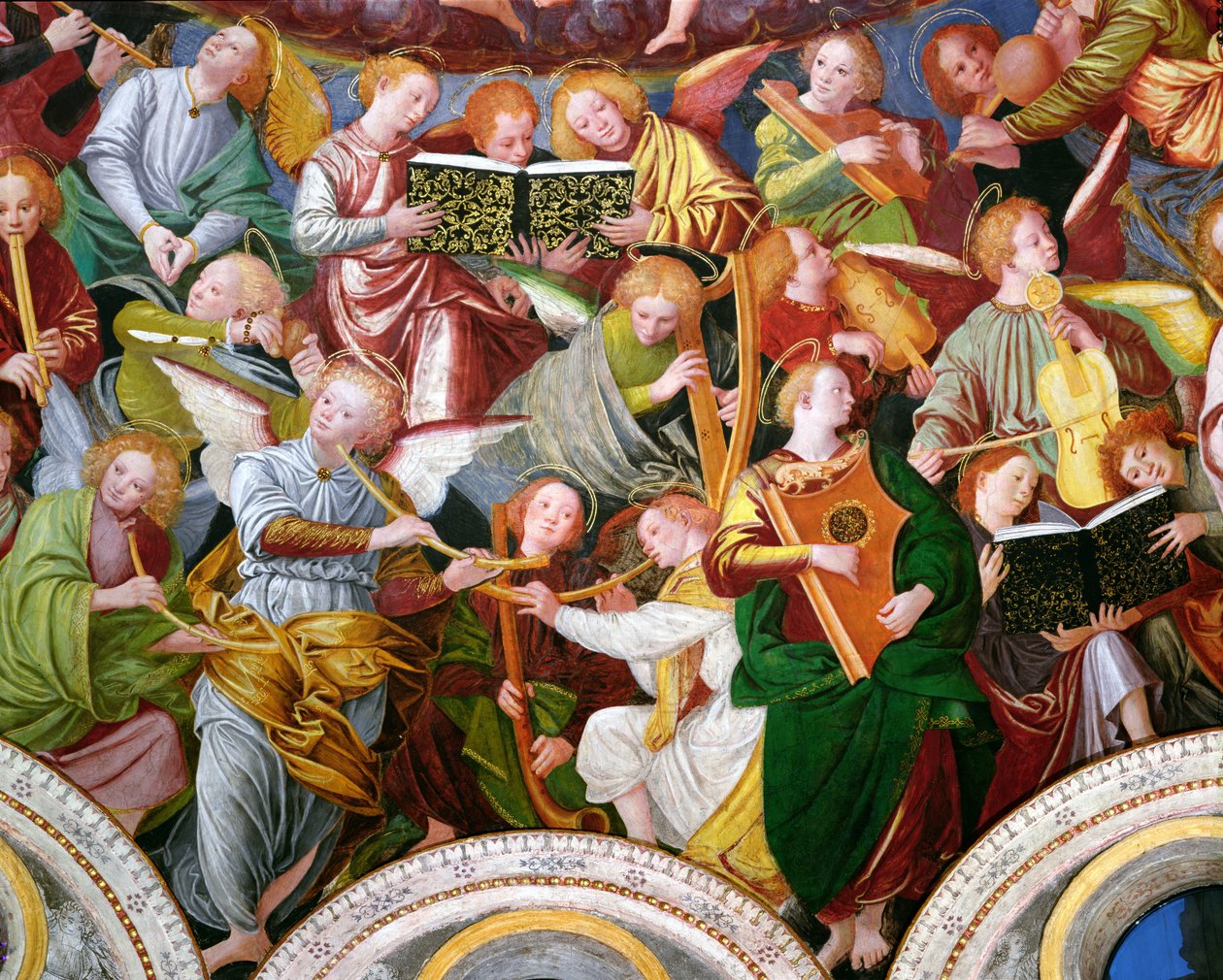 The Concert of Angels, 1534-36  (detail) (see 175762) by Gaudenzio Ferrari