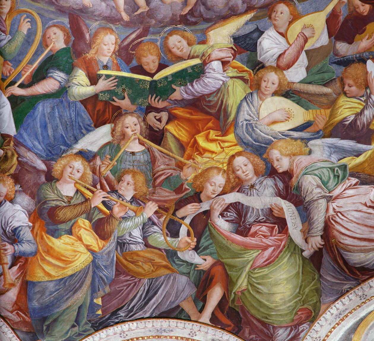 Melekler Konseri, 1534-36 (detay) (bkz. 175762) by Gaudenzio Ferrari