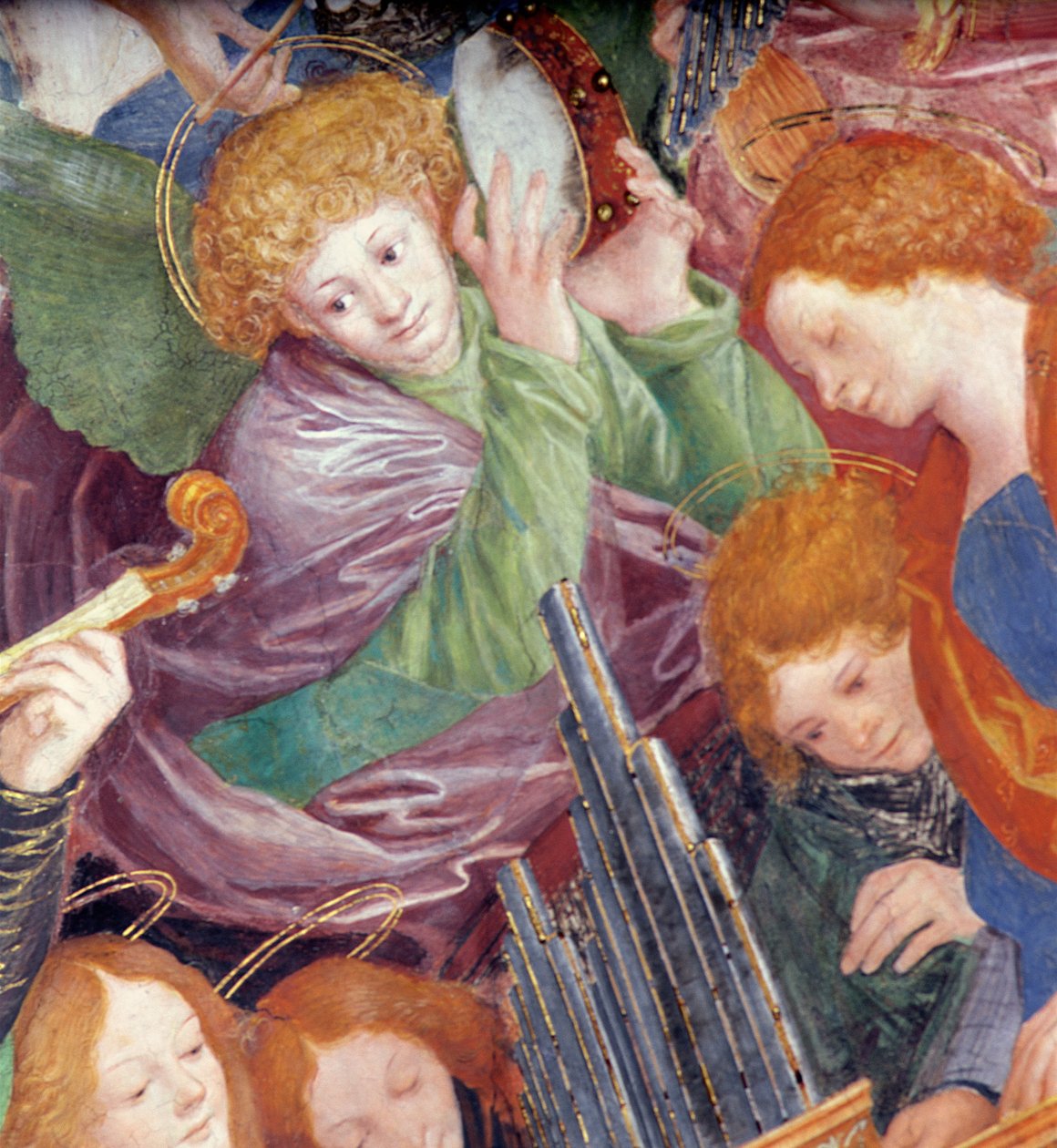 Melekler Konseri, 1534-36 (detay) (bkz. 175762) by Gaudenzio Ferrari