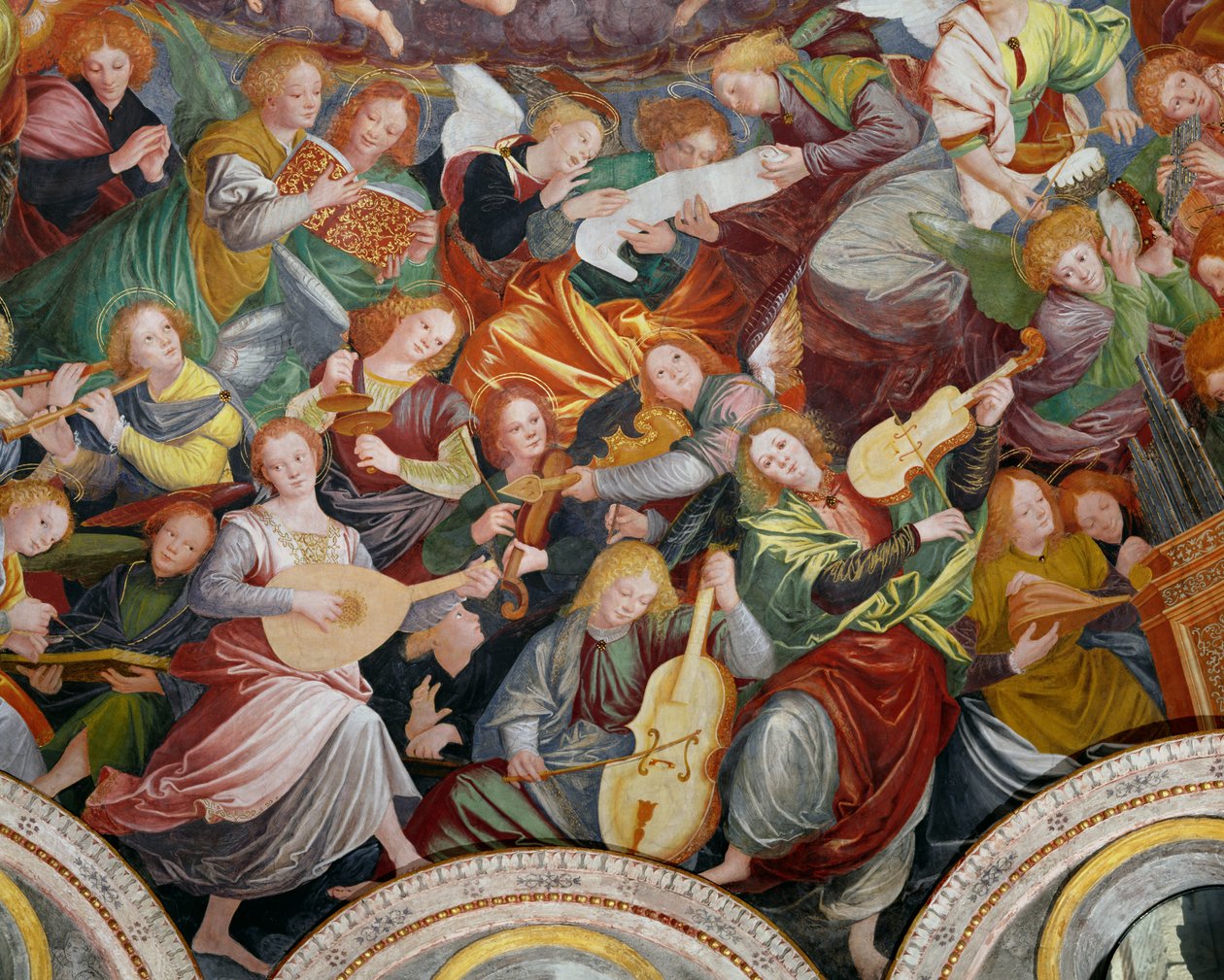 Melekler Konseri, 1534-36 (detay) (bkz. 175762) by Gaudenzio Ferrari