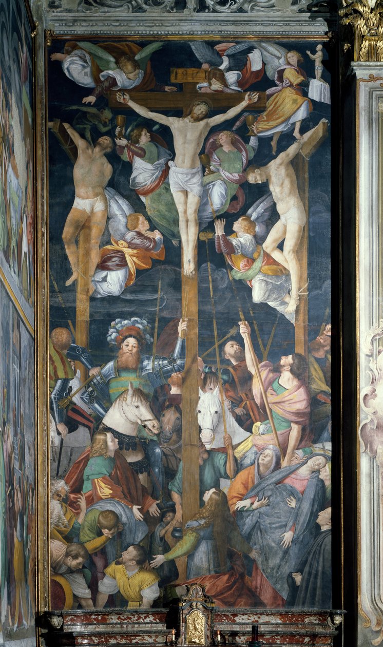 Çarmıha Gerilme, fresk, Gaudenzio Ferrari (1475-1546) by Gaudenzio Ferrari