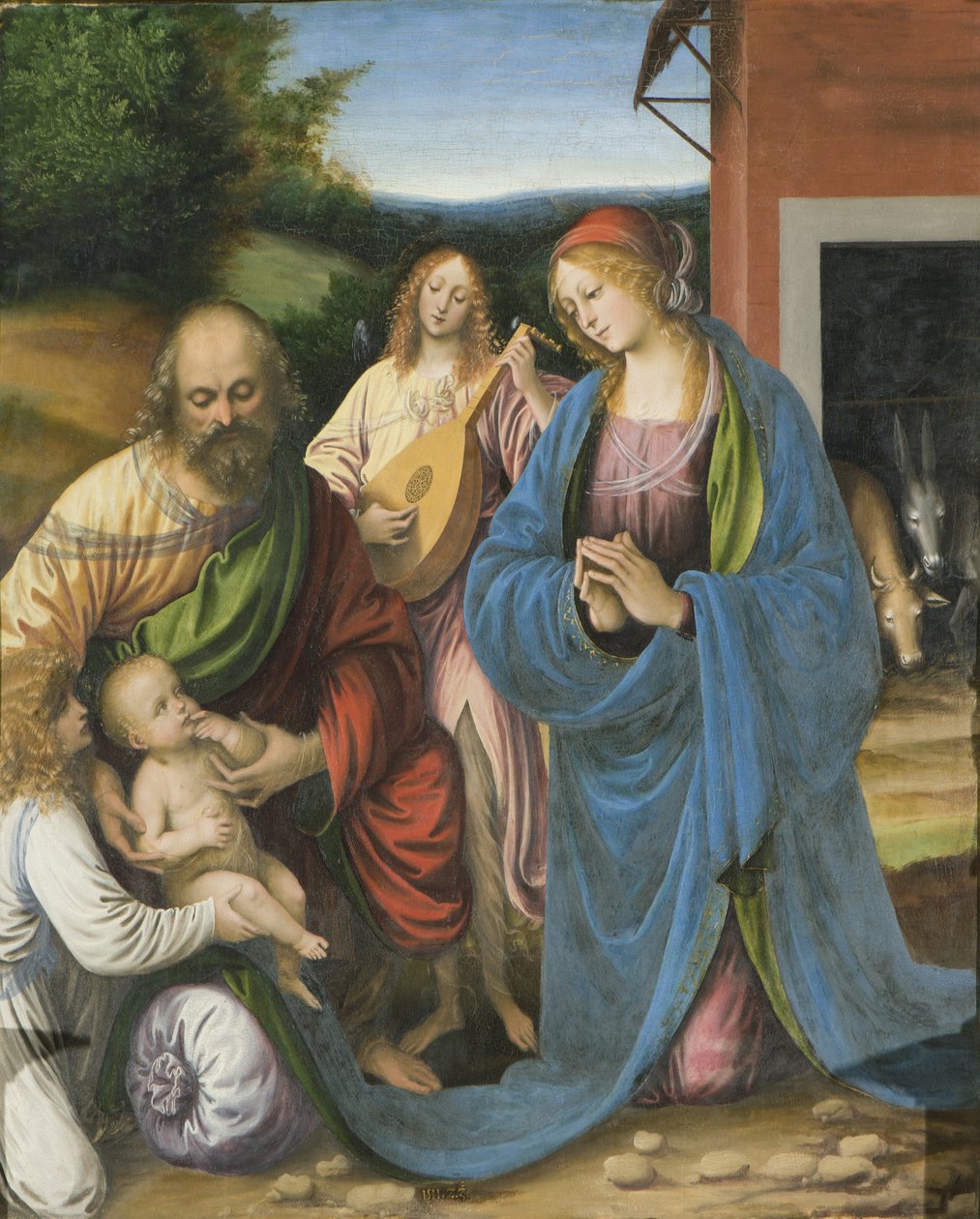 Doğuş ve Son Akşam Yemeği Detayı, Poliptik, 1511 (3704244 detayı) by Gaudenzio Ferrari