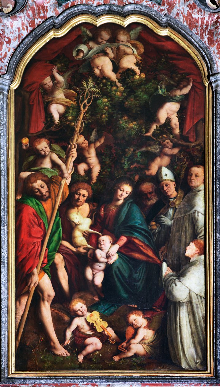 Azizlerle Madonna veya Portakallı Madonna by Gaudenzio Ferrari
