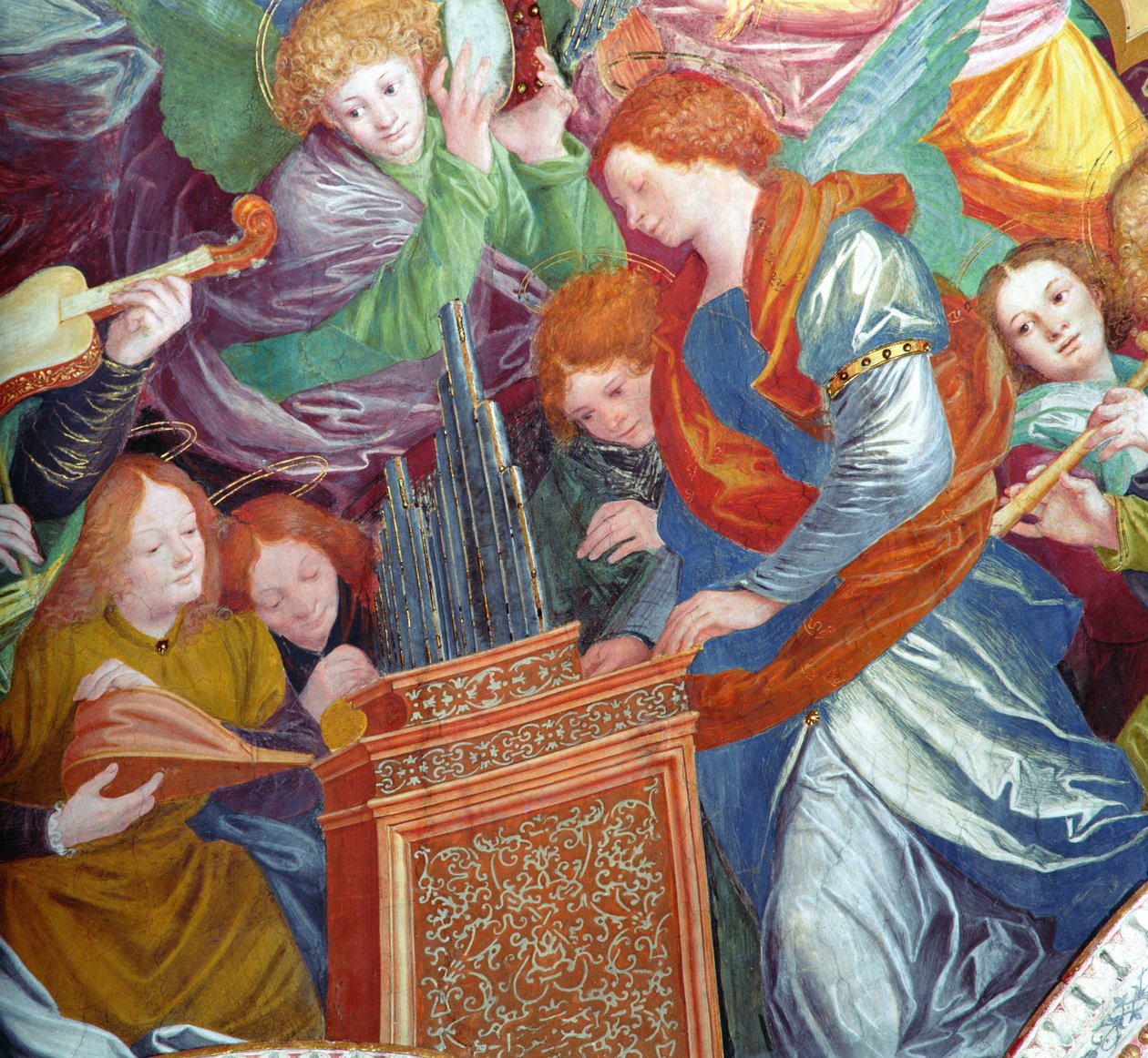 Melekler Konseri, 1534-36 (detay) (bkz. 175762) by Gaudenzio Ferrari