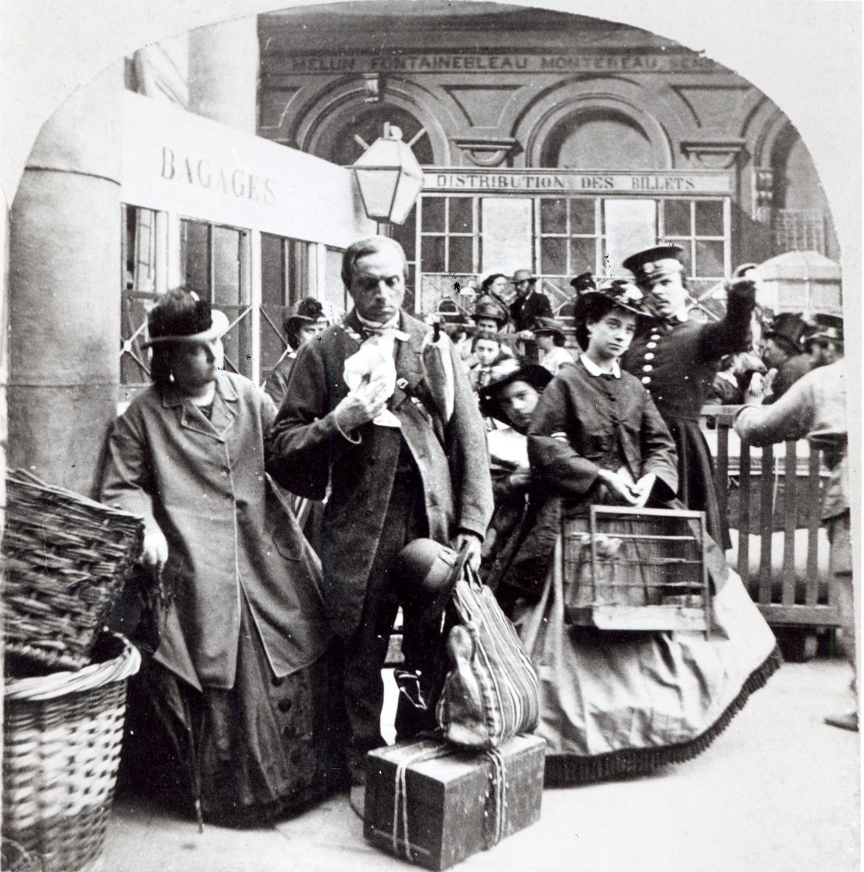 Tren Kalkış, 1868 (stereoskopik dagerreyotip) by Gaudin Freres