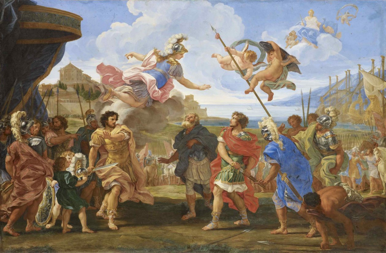 Agamemnon ve Akhilleus arasındaki tartışma, M.Ö. 1695. by Gaulli