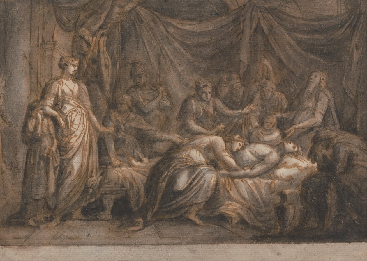 Andromache Hector'un Ölümünün Yasını Tutuyor by Gavin Hamilton