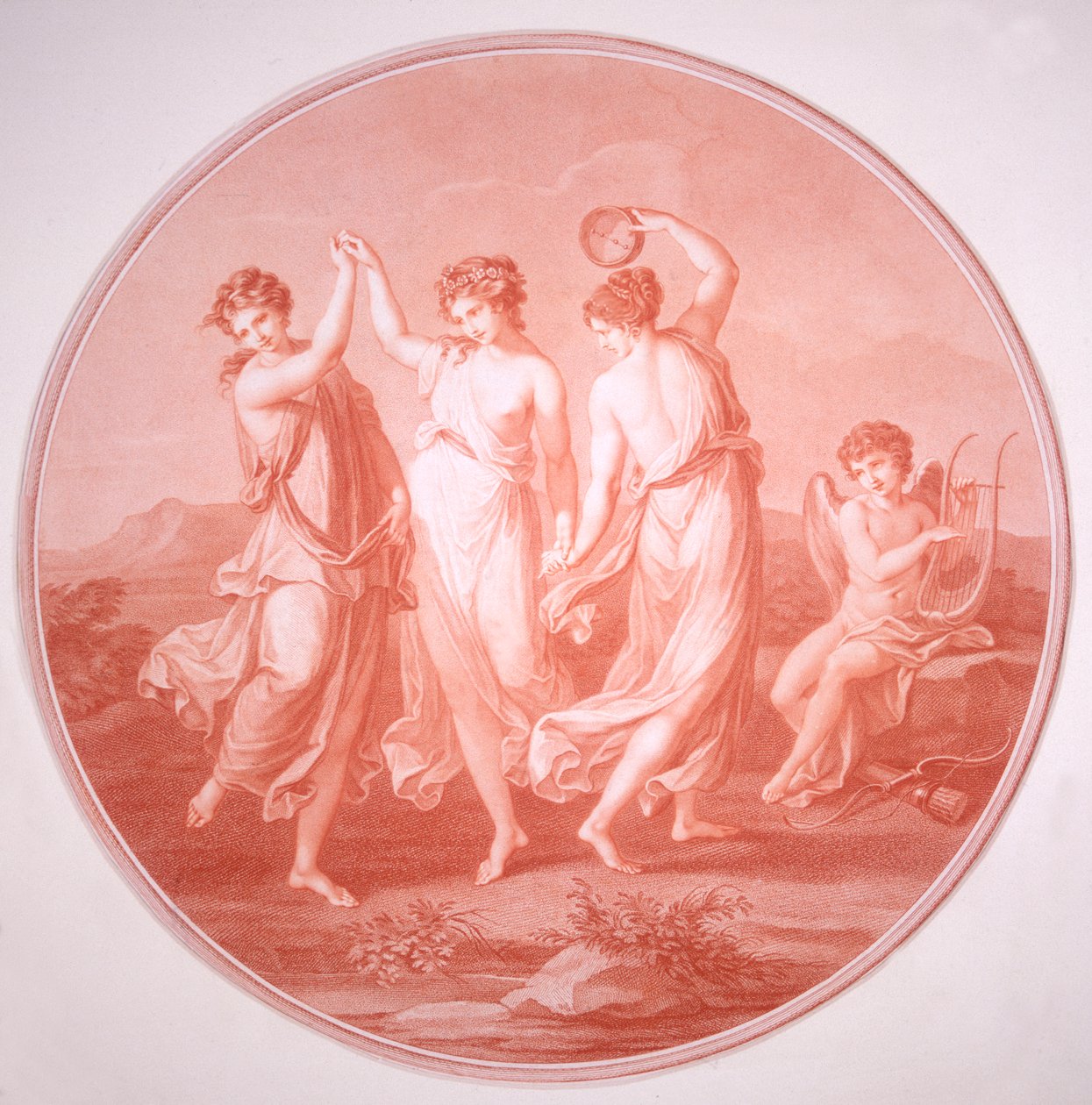 'Üç Güzeller ve Aşk Tanrısı', c1775-c1792. by Gavrila Ivanovitch Scorodomoff
